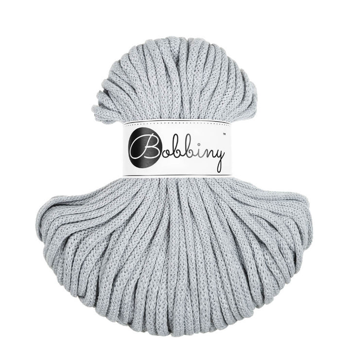 Bobbiny Premium Kordel 5 mm x 50 m, Farbe Light Grey – Baumwolle bei Lieblingsgarn