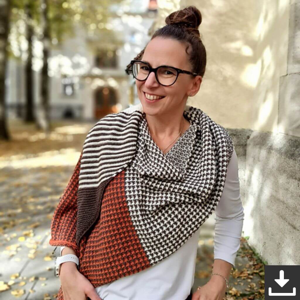Joel Joel Design Pattern Tuch Ninelle Strickanleitung - Joel Joel Design (PDF) bei bei bei bei Lieblingsgarn