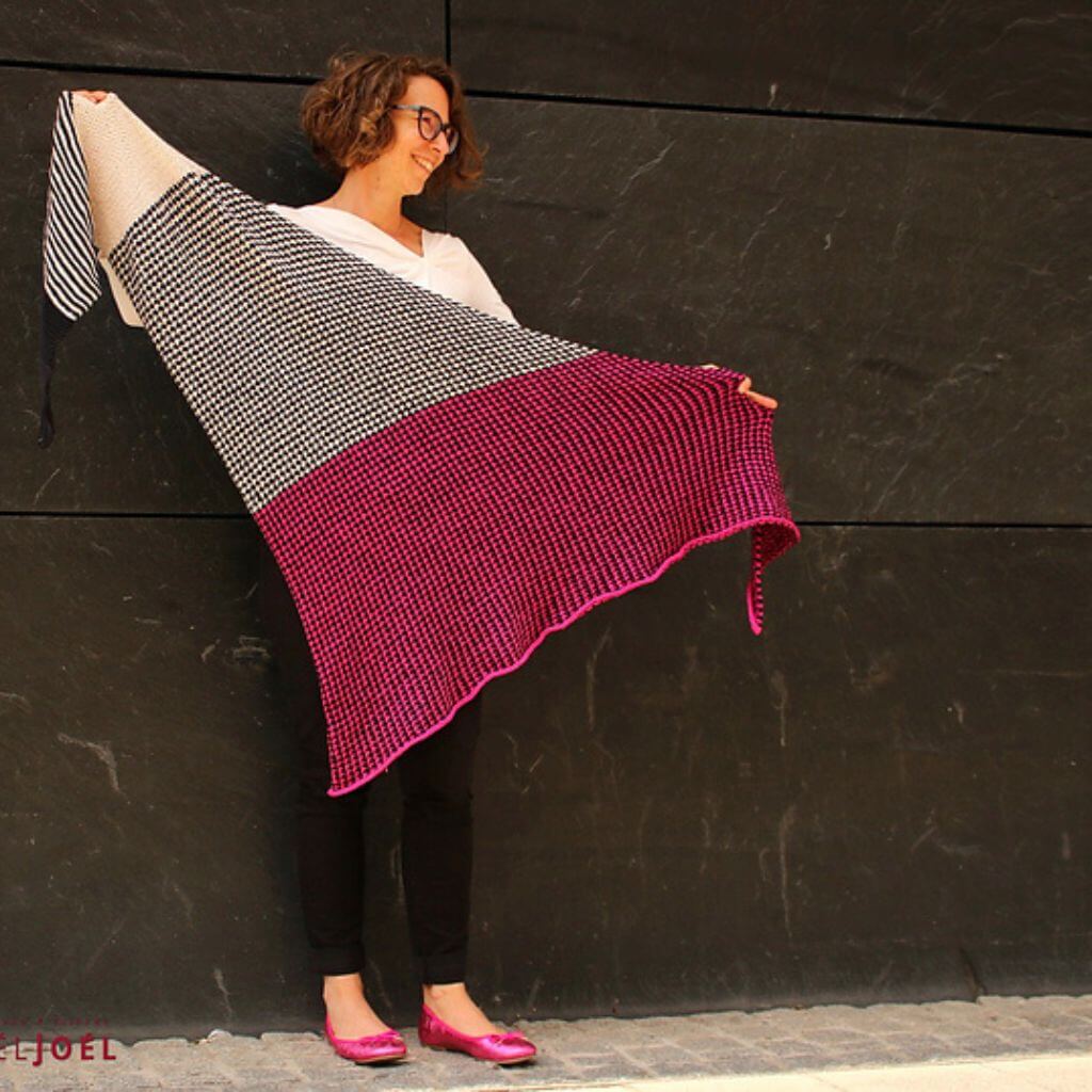 Joel Joel Design Pattern Tuch Ninelle Strickanleitung - Joel Joel Design (PDF) bei bei bei bei Lieblingsgarn