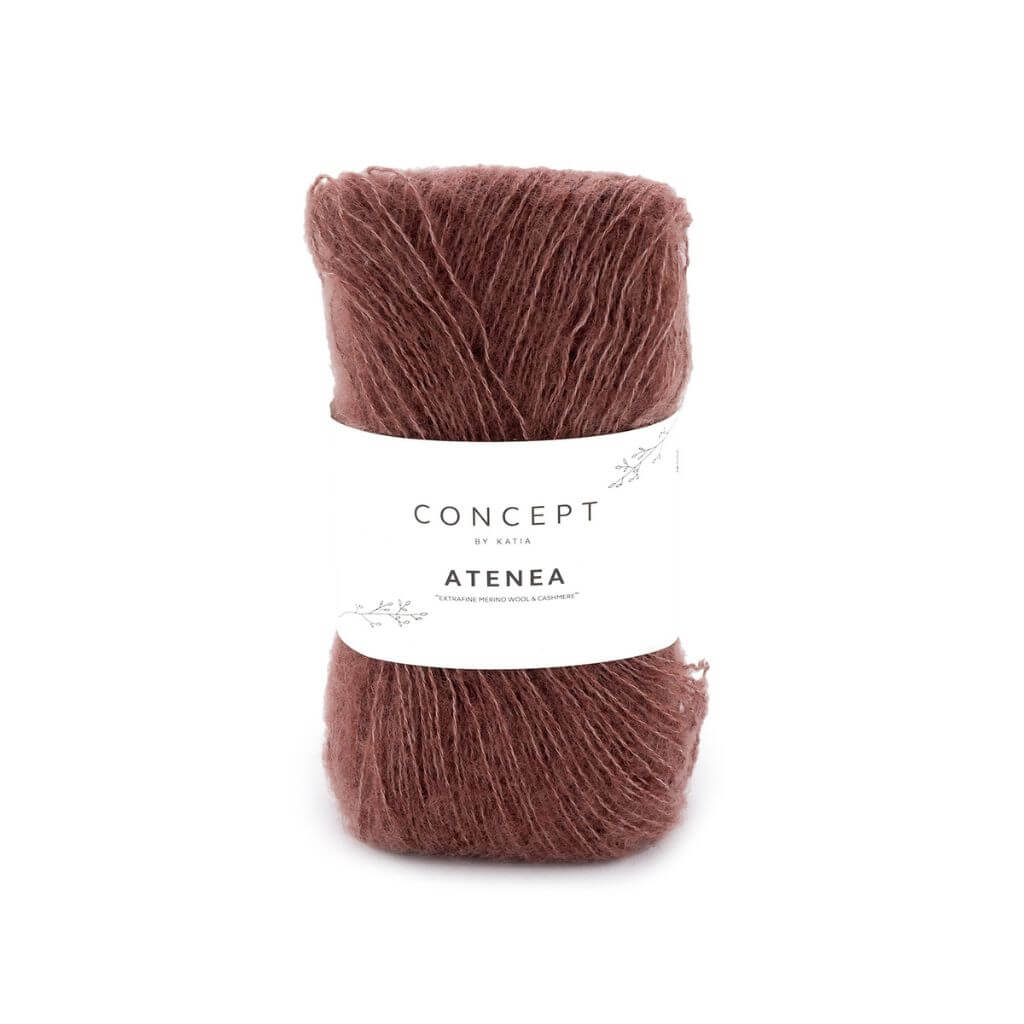 Katia Concept Atenea, Farbe 98 Rotbraun – Baumwolle, Kaschmir und Merino bei Lieblingsgarn