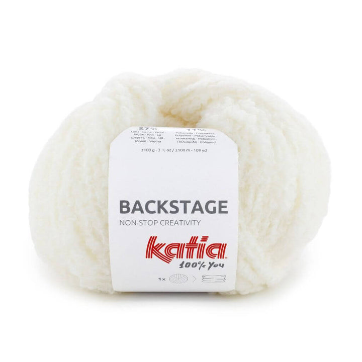 Katia Backstage, Farbe 0100 Naturweiß – Schurwolle und Synthetik bei Lieblingsgarn