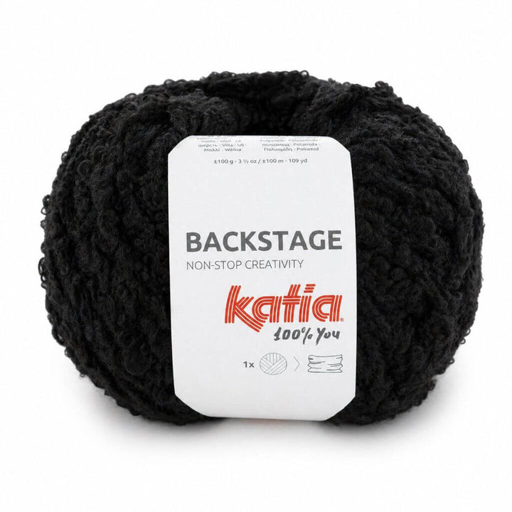 Katia Backstage, Farbe 0103 Schwarz – Schurwolle und Synthetik bei Lieblingsgarn