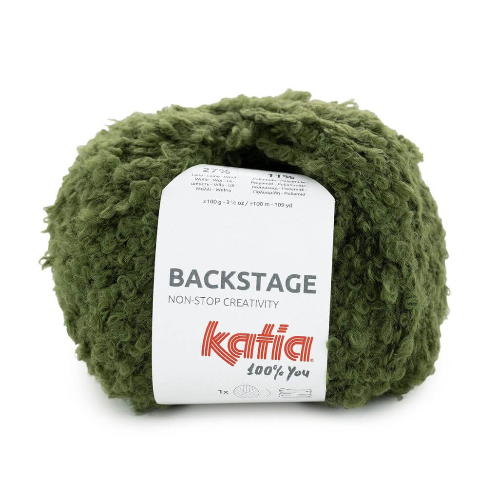 Katia Backstage, Farbe 0112 Militärgrün – Schurwolle und Synthetik bei Lieblingsgarn