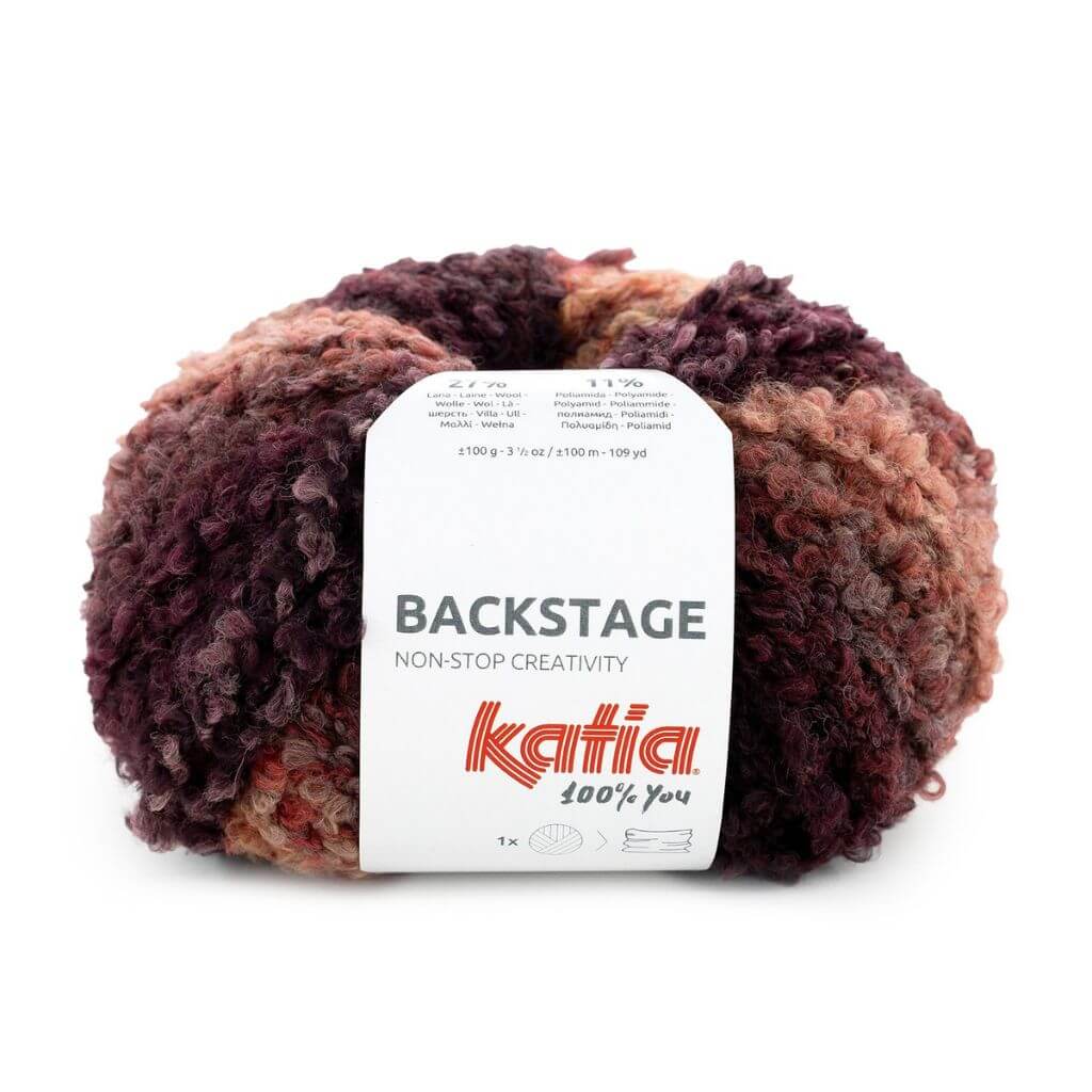 Katia Backstage, Farbe 0204 Braunrot Camel Schwarz – Schurwolle und Synthetik bei Lieblingsgarn