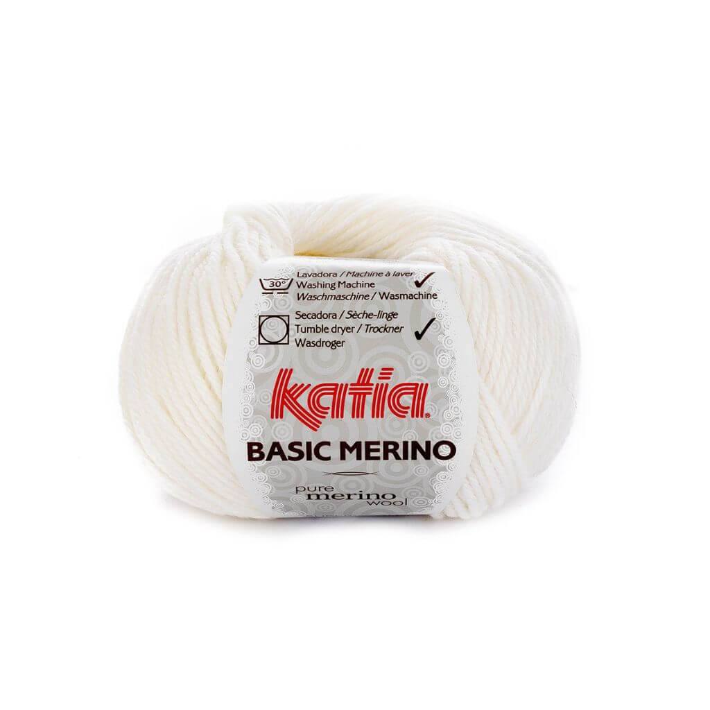 Katia Basic Merino, Farbe 1 Weiß – Schurwolle und Synthetik bei Lieblingsgarn