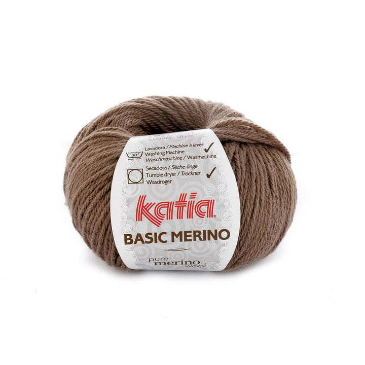Katia Basic Merino, Farbe 68 Rehbraun – Schurwolle und Synthetik bei Lieblingsgarn