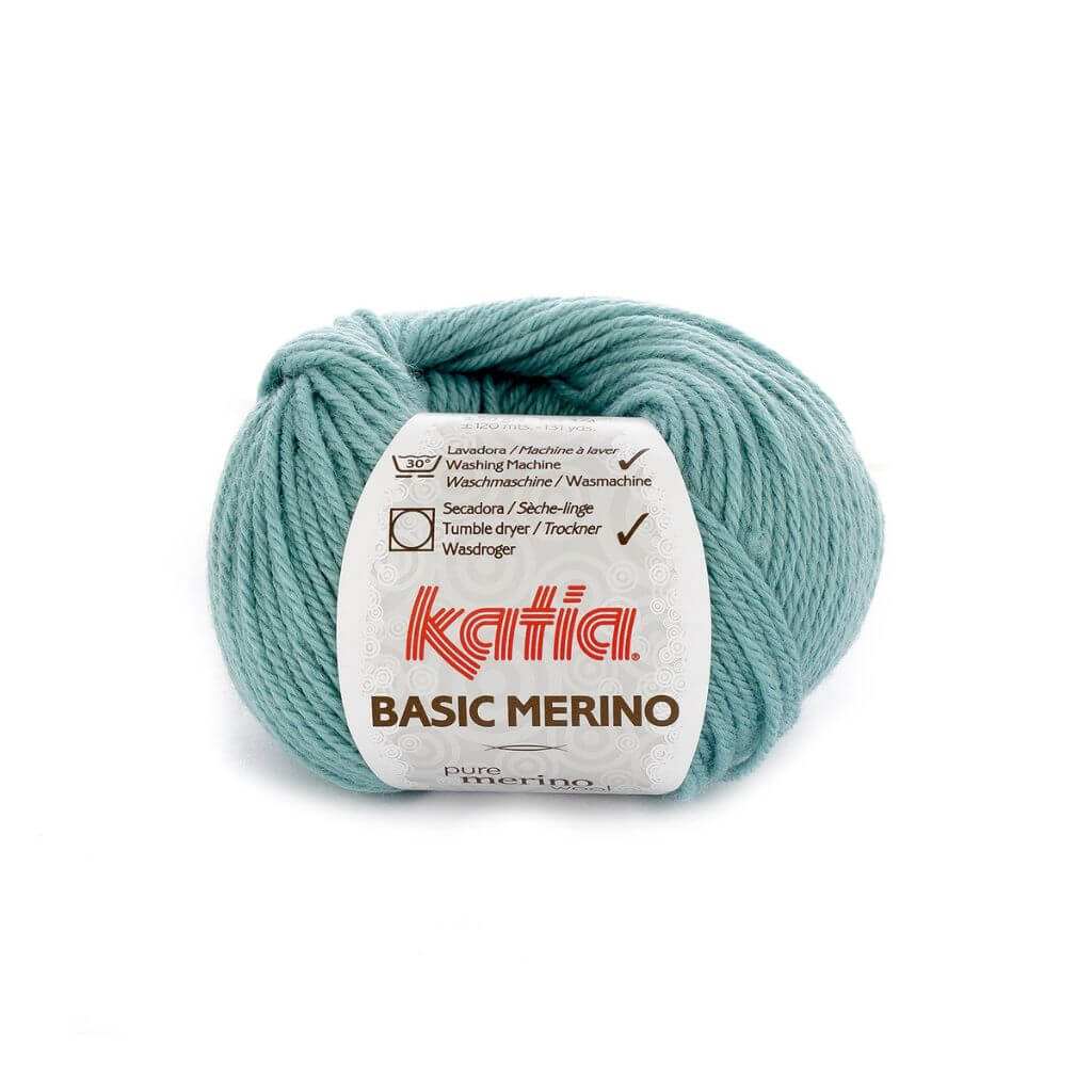 Katia Basic Merino, Farbe 73 Wasserblau – Schurwolle und Synthetik bei Lieblingsgarn