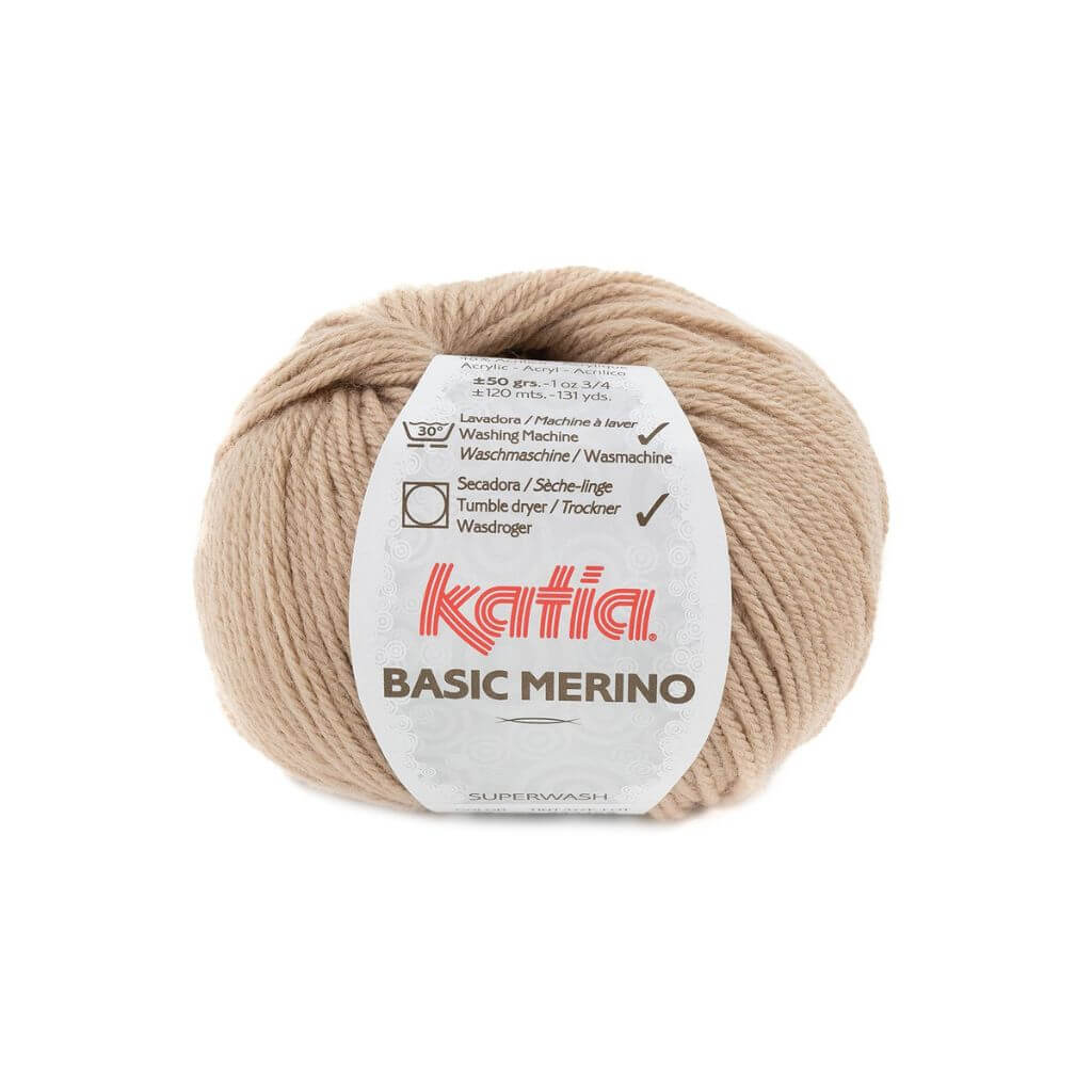 Katia Basic Merino, Farbe 79 Hellbeige – Schurwolle und Synthetik bei Lieblingsgarn