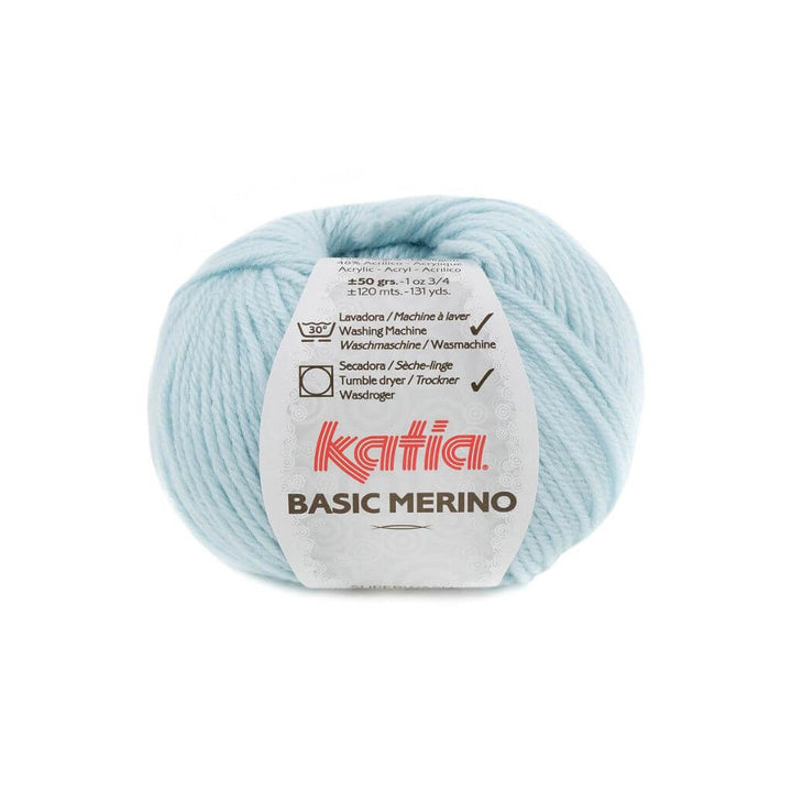 Katia Basic Merino, Farbe 86 Hellhimmelblau – Schurwolle und Synthetik bei Lieblingsgarn