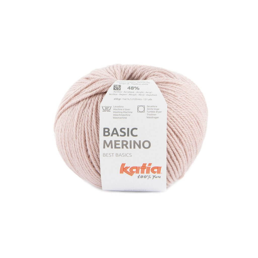 Katia Basic Merino, Farbe 91 Perlrosa – Schurwolle und Synthetik bei Lieblingsgarn