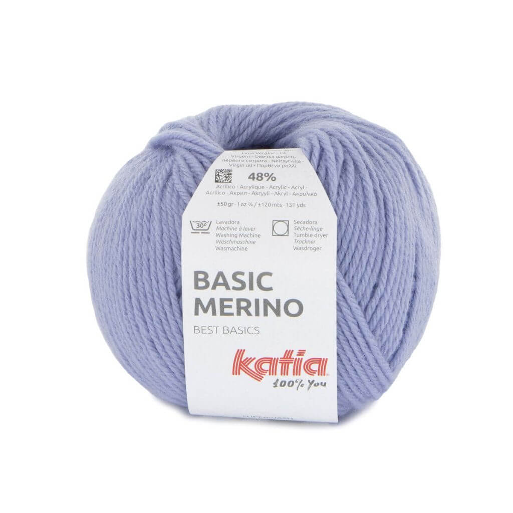 Katia Basic Merino, Farbe 99 Hellmalve – Schurwolle und Synthetik bei Lieblingsgarn