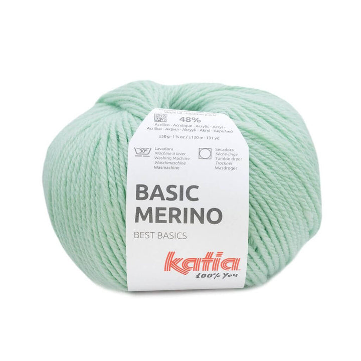 Katia Basic Merino, Farbe 103 Mint – Schurwolle und Synthetik bei Lieblingsgarn