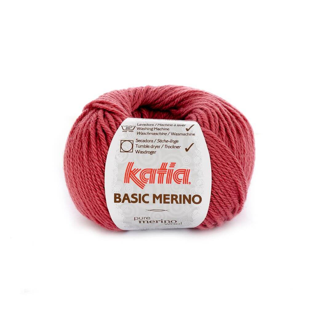 Katia Basic Merino, Farbe 75 Himbeerrot – Schurwolle und Synthetik bei Lieblingsgarn