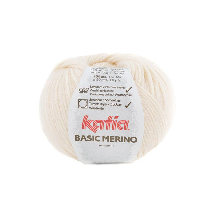 Katia Basic Merino, Farbe 83 Hellelfenbein – Schurwolle und Synthetik bei Lieblingsgarn