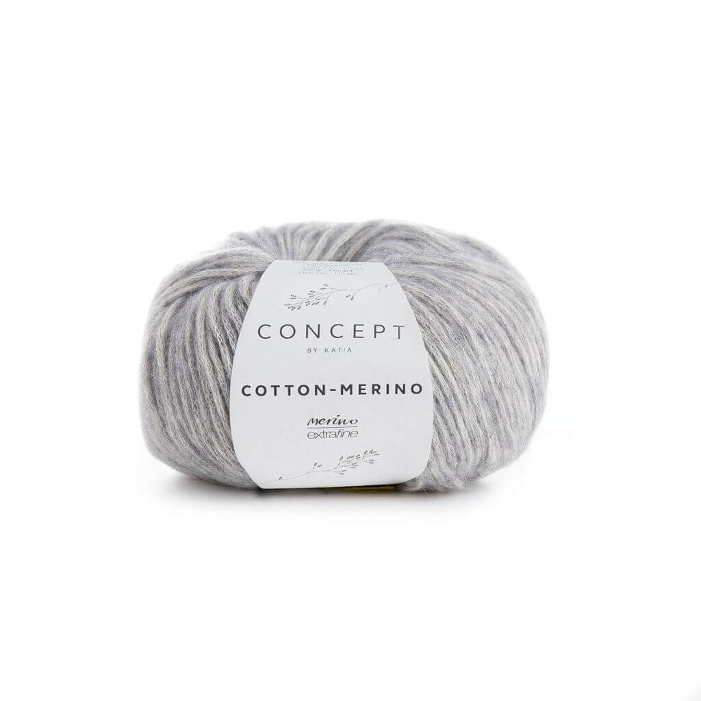 Katia Concept Cotton Merino, Farbe 106 Hellgrau – Baumwolle und Merino bei Lieblingsgarn