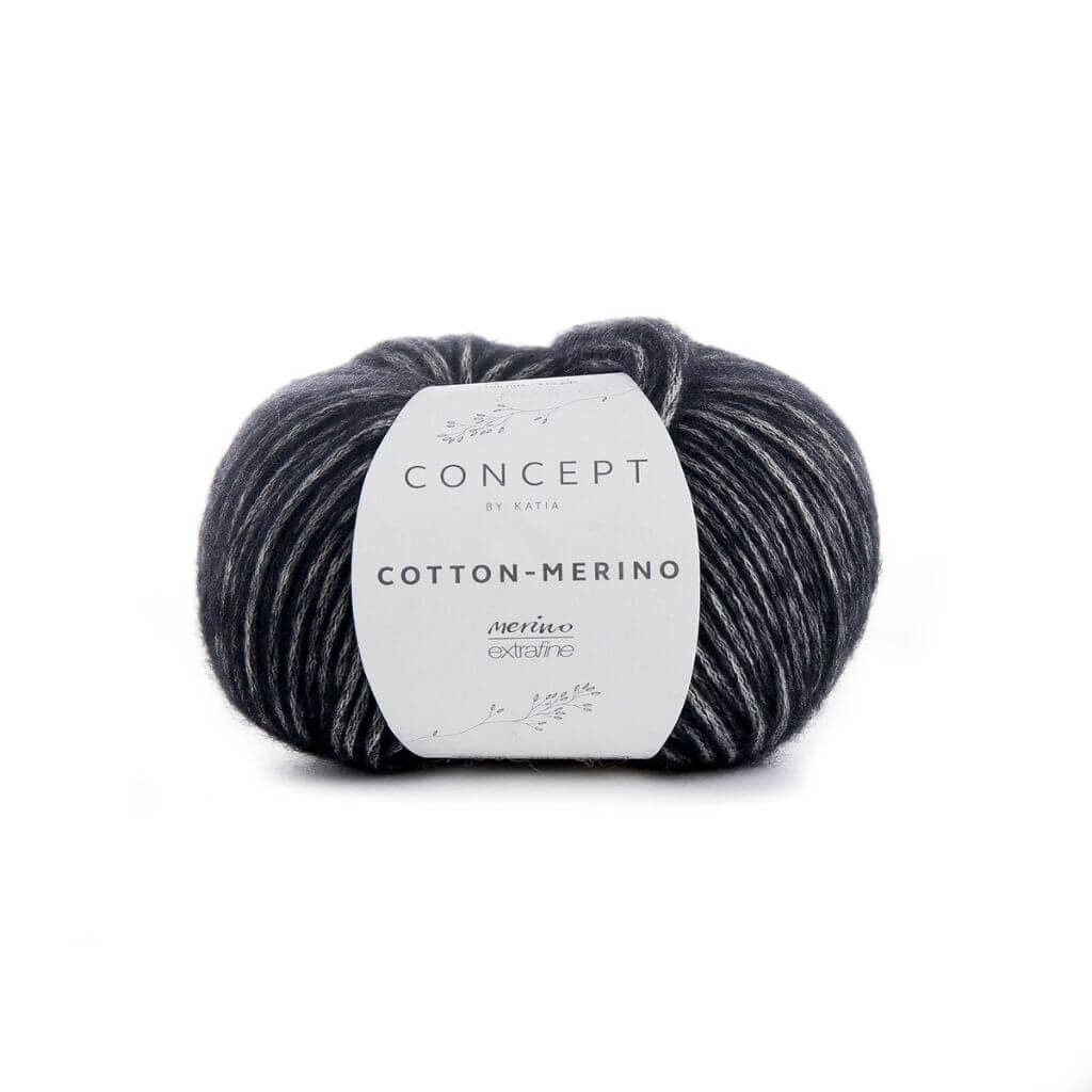 Katia Concept Cotton Merino, Farbe 108 Schwarz – Baumwolle und Merino bei Lieblingsgarn