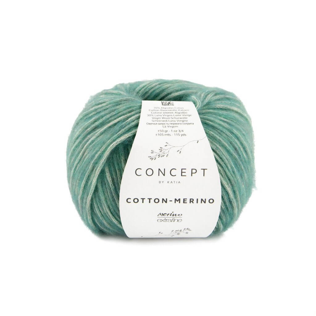 Katia Concept Cotton Merino, Farbe 140 Smaragdgrün – Baumwolle und Merino bei Lieblingsgarn