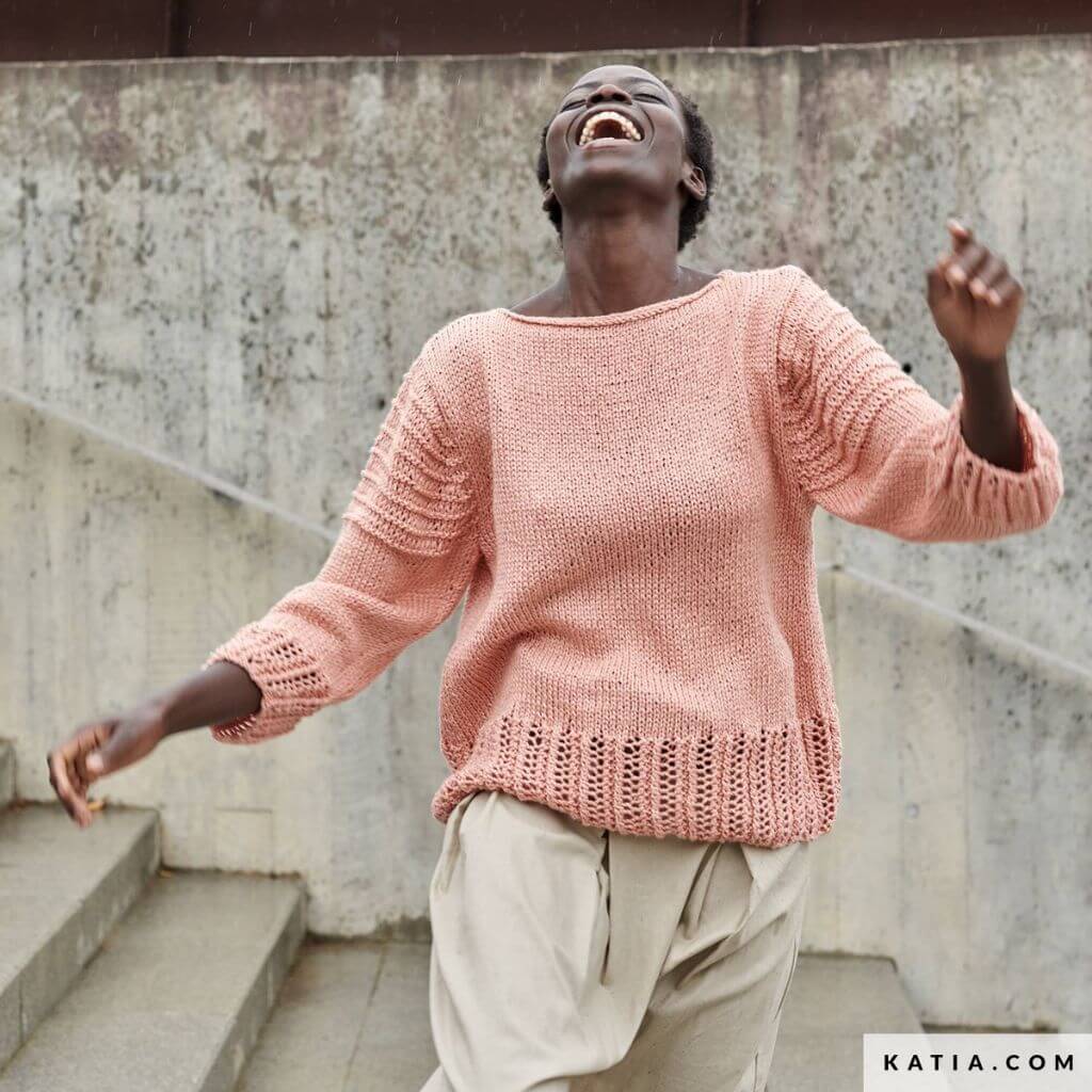 Katia Lochmuster-Pullover Strickanleitung - Katia (Heft) bei bei bei bei Lieblingsgarn