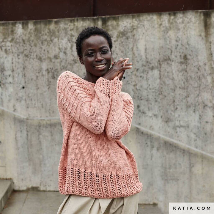 Katia Lochmuster-Pullover Strickanleitung - Katia (Heft) bei bei bei bei Lieblingsgarn