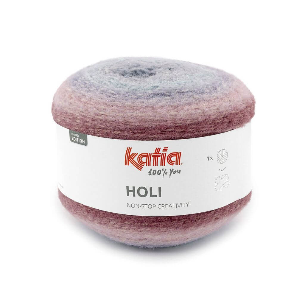 Katia Holi, Farbe 0501 Wasserblau Rosé – Schurwolle und Synthetik bei Lieblingsgarn