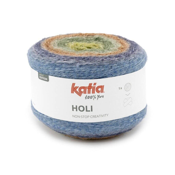 Katia Holi, Farbe 0503 Grün Camel Blau – Schurwolle und Synthetik bei Lieblingsgarn
