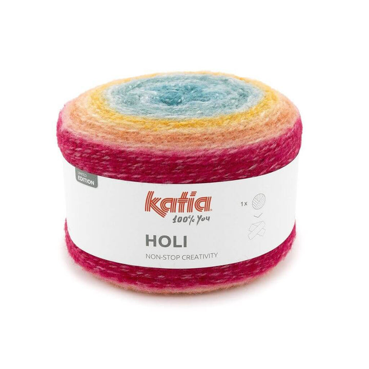 Katia Holi, Farbe 0505 Petrol Ocker Rot – Schurwolle und Synthetik bei Lieblingsgarn