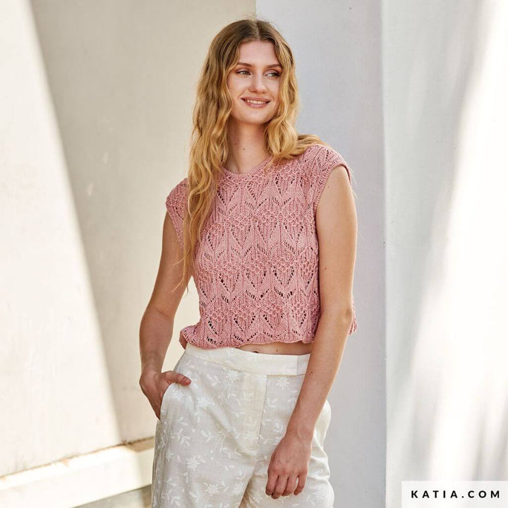 Katia Kurzes Stricktop für Damen Strickanleitung - Katia (Heft) bei bei bei bei Lieblingsgarn