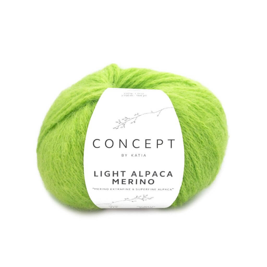 Katia Concept Light Alpaca Merino, Farbe 215 Limonengrün – Alpaka, Schurwolle und Synthetik bei Lieblingsgarn