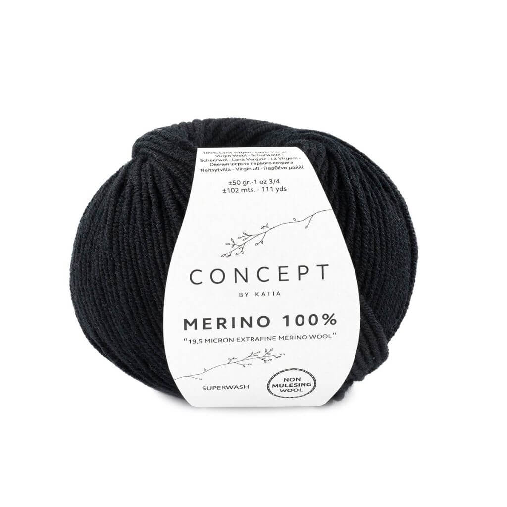 Katia Concept Merino 100 %, Farbe 2 Schwarz – Merino bei Lieblingsgarn