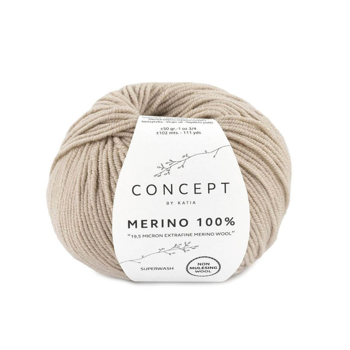 Katia Concept Merino 100 %, Farbe 501 Beige – Merino bei Lieblingsgarn