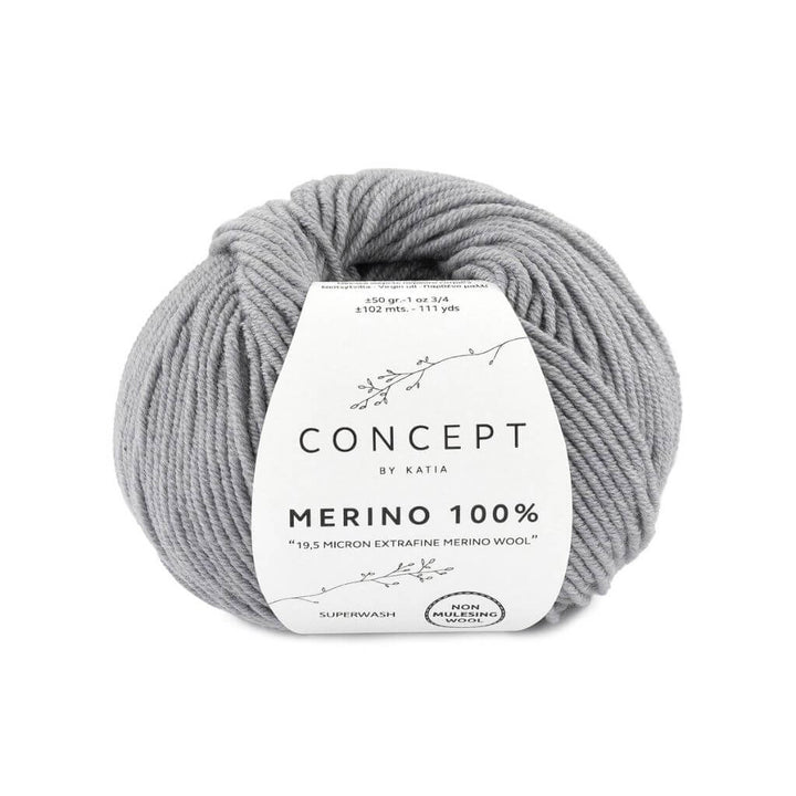 Katia Concept Merino 100 %, Farbe 504 Fenstergrau – Merino bei Lieblingsgarn