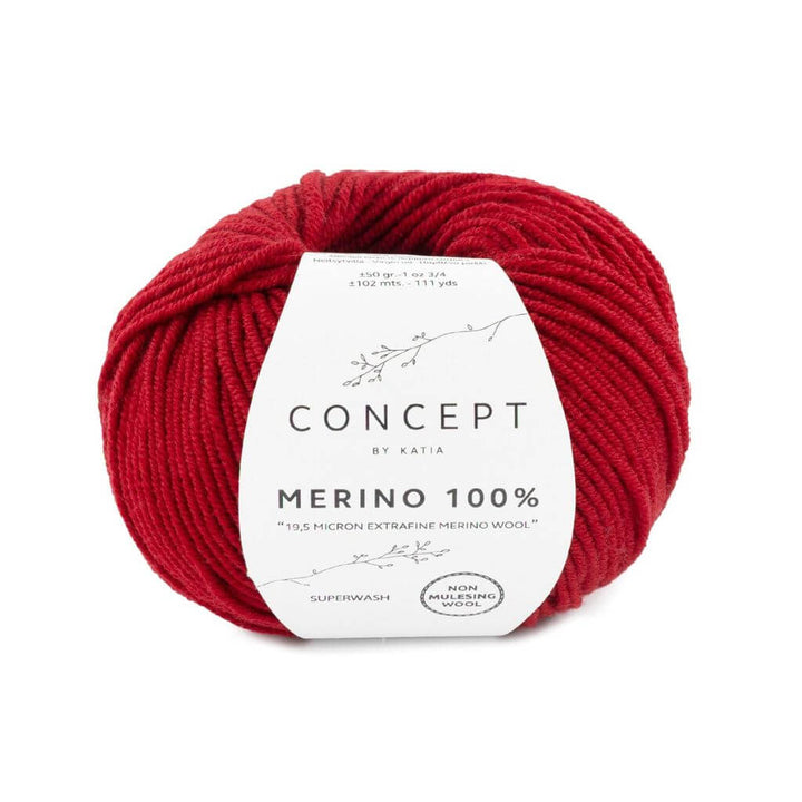 Katia Concept Merino 100 %, Farbe 52 Weinrot – Merino bei Lieblingsgarn