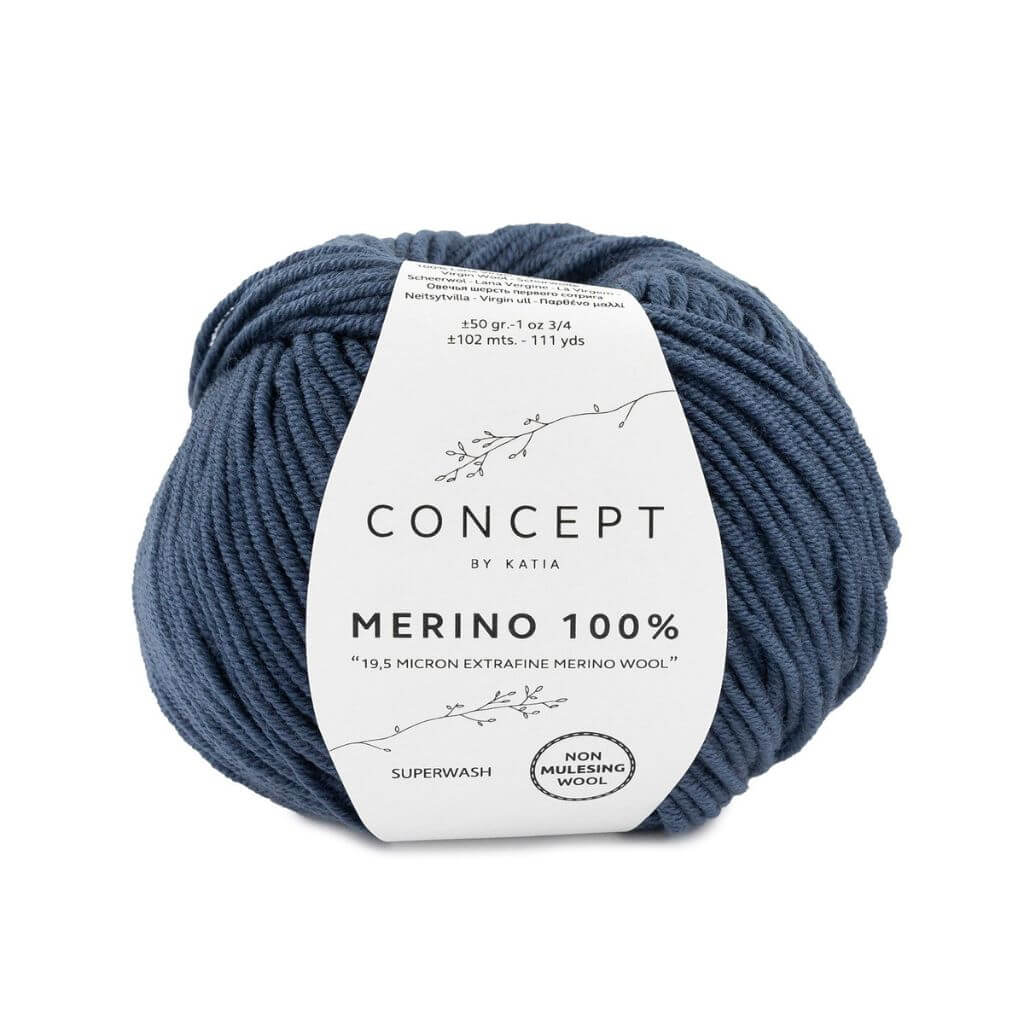 Katia Concept Merino 100 %, Farbe 53 Blau – Merino bei Lieblingsgarn
