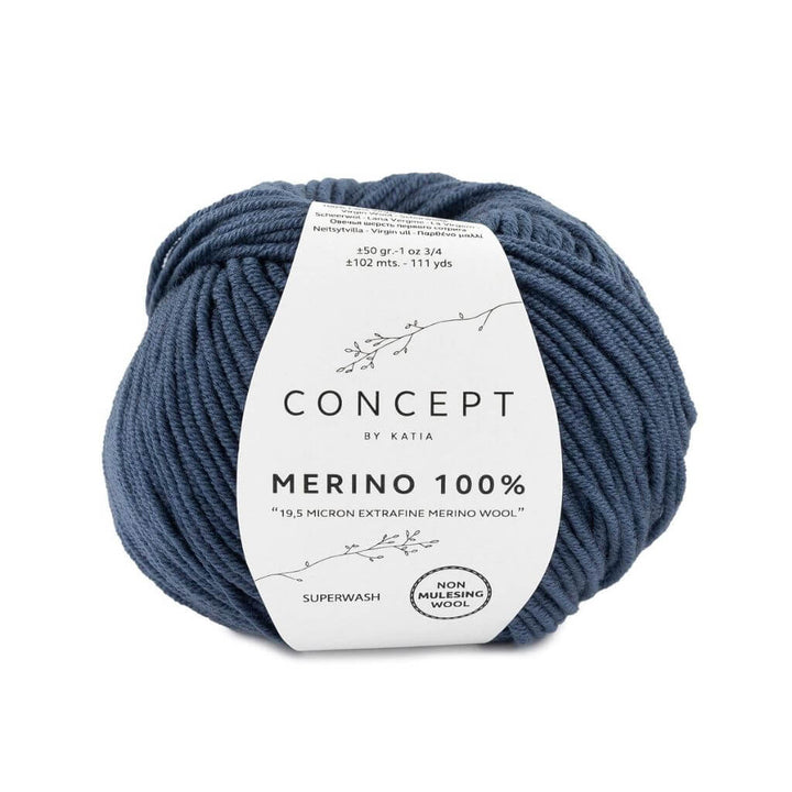 Katia Concept Merino 100 %, Farbe 53 Blau – Merino bei Lieblingsgarn