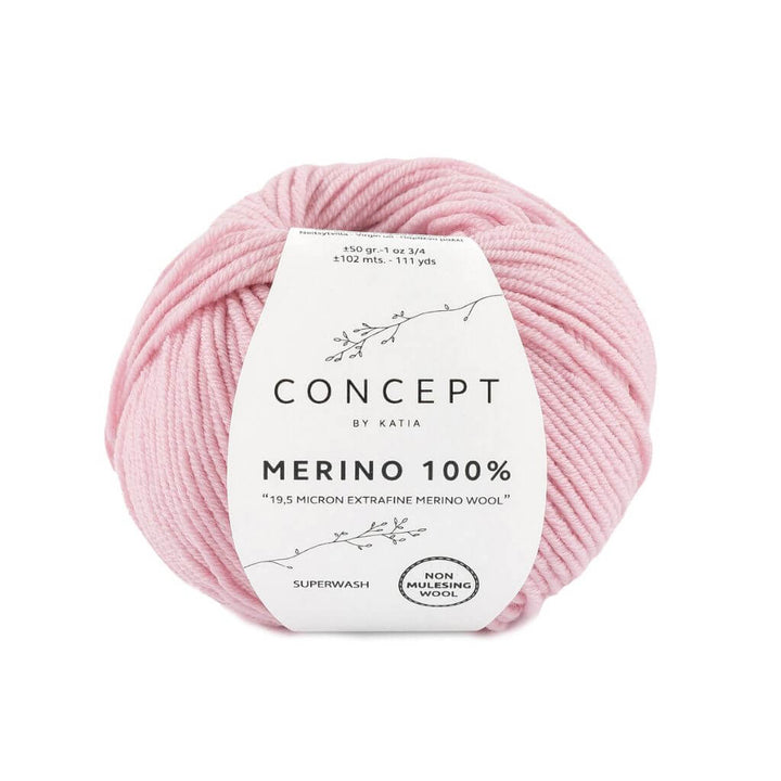 Katia Concept Merino 100 %, Farbe 7 Sehr hellrosé – Merino bei Lieblingsgarn