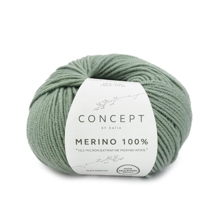 Katia Concept Merino 100 %, Farbe 98 Salbei – Merino bei Lieblingsgarn
