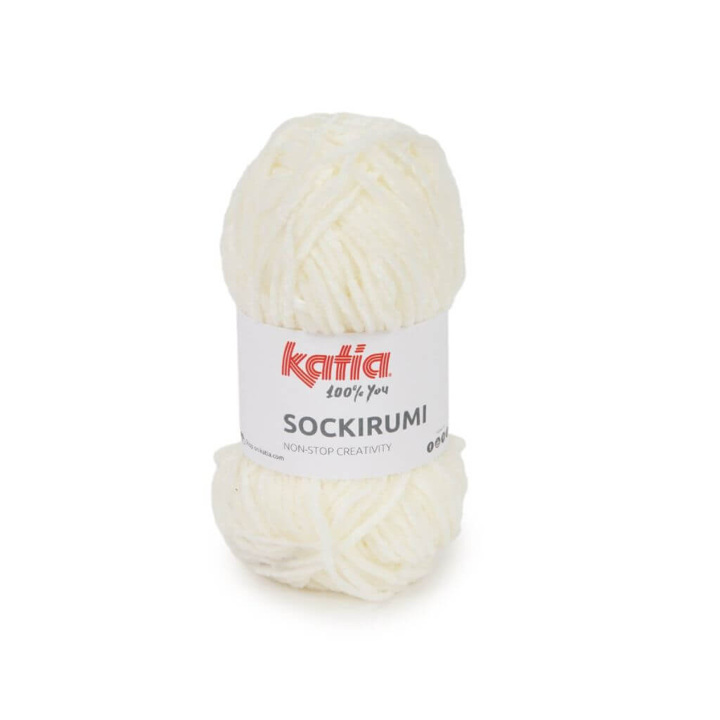 Katia Sockirumi, Farbe 0101 Weiß – Synthetik bei Lieblingsgarn
