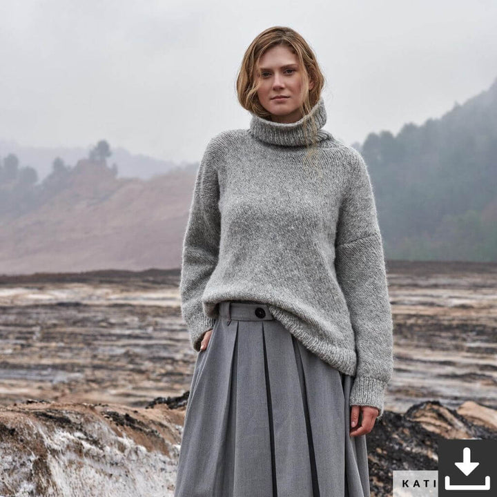Katia Maxi-Pullover für Damen Strickanleitung - Katia (PDF) bei bei bei bei Lieblingsgarn