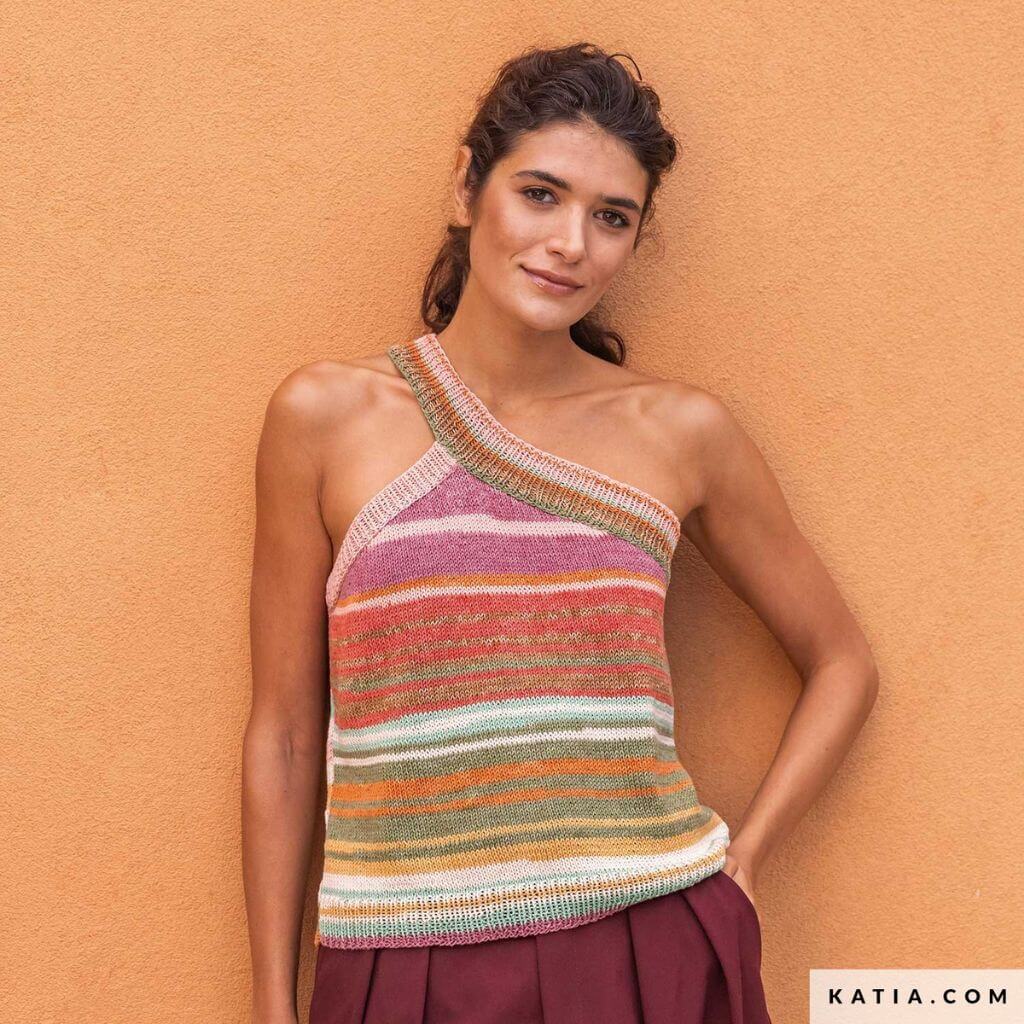 Katia Top mit einem Träger Strickanleitung - Katia (Heft) bei bei bei bei Lieblingsgarn