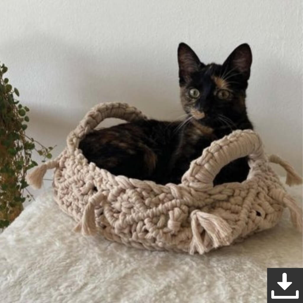 Durable Pattern Katzenkörbe Makramee Durable Rope (PDF) bei bei bei bei Lieblingsgarn