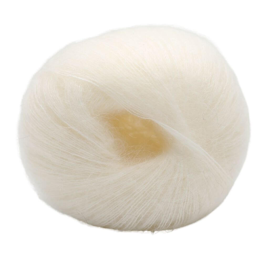Kremke Kid Cotton, Farbe 01 Wool White – Baumwolle und Mohair bei Lieblingsgarn
