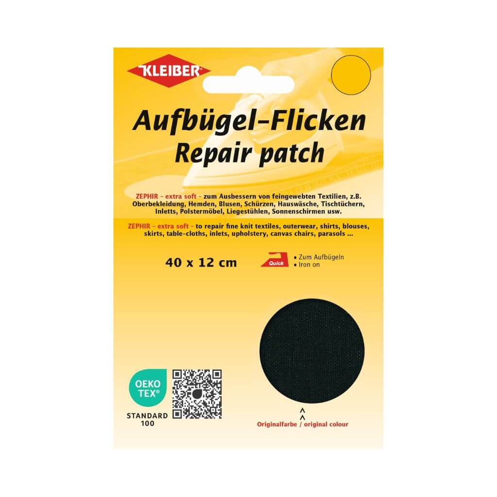 Kleiber Aufbügel-Flicken Großpack, Farbe 11  Schwarz – Baumwolle bei Lieblingsgarn
