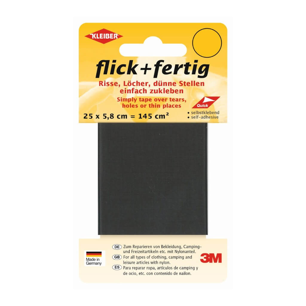 Kleiber flick + fertig selbstklebendes Reparaturband, Farbe grau – Synthetik bei Lieblingsgarn