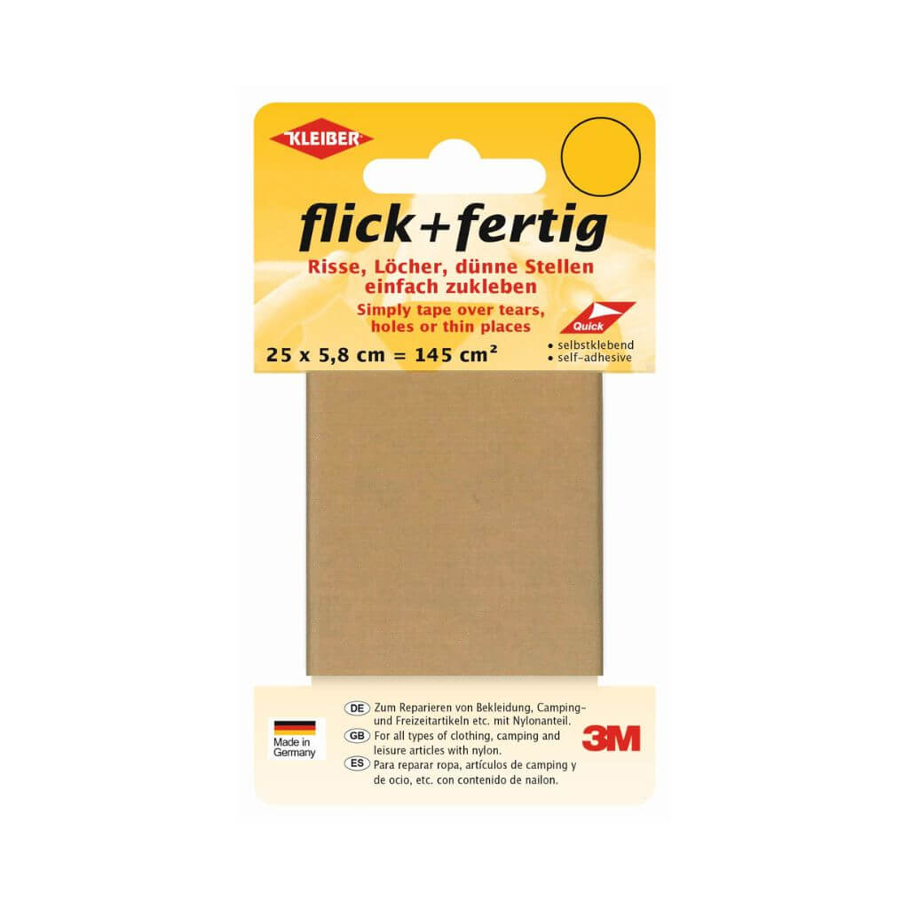 Kleiber flick + fertig selbstklebendes Reparaturband, Farbe beige – Synthetik bei Lieblingsgarn
