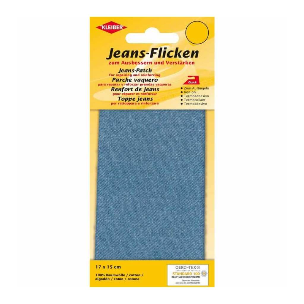Kleiber Jeans-Bügelflicken Hellblau bei bei bei bei Lieblingsgarn