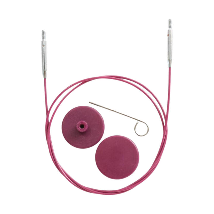 KnitPro Nadelseil 360° Swivel lila, Farbe 40 – Metall bei bei Lieblingsgarn