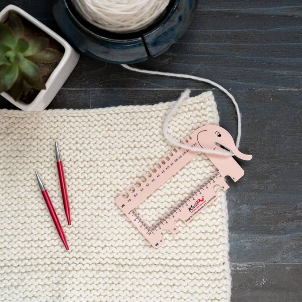 KnitPro Nadelmaß Elefant rosa bei bei bei bei bei bei bei Lieblingsgarn