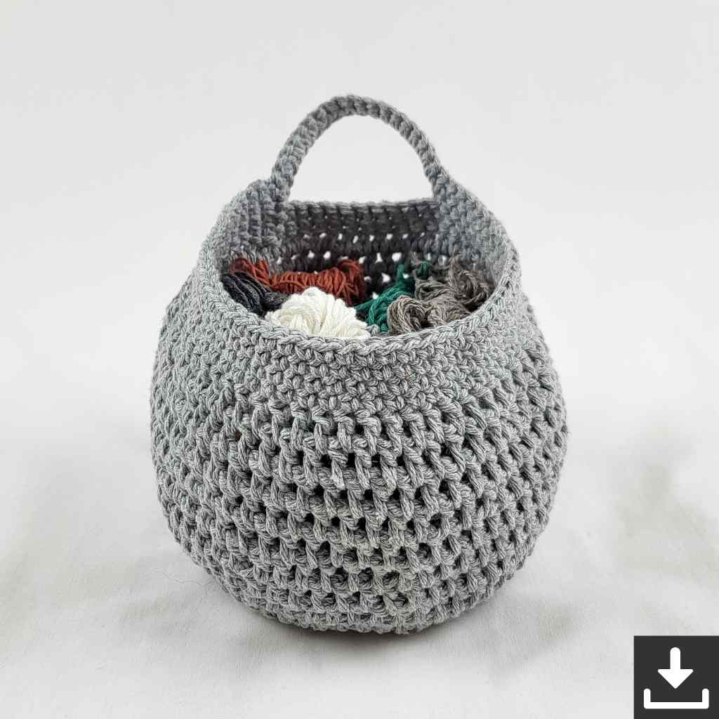 Garnja Pattern Korb Körbchen VIER Hängekörbchen Häkelanleitung - Garnja (PDF) bei bei bei bei Lieblingsgarn
