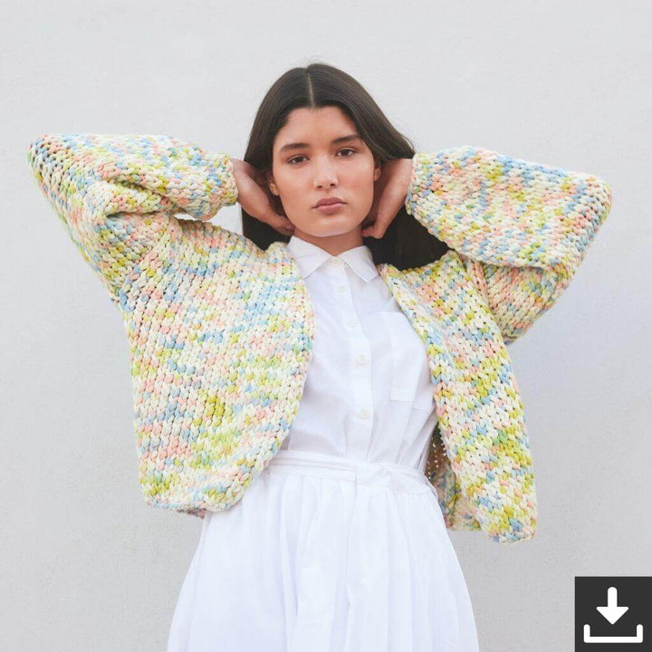 Lana Grossa Pattern Kurzer Cardigan Strickanleitung - Lana Grossa (PDF) bei bei bei bei bei bei bei Lieblingsgarn