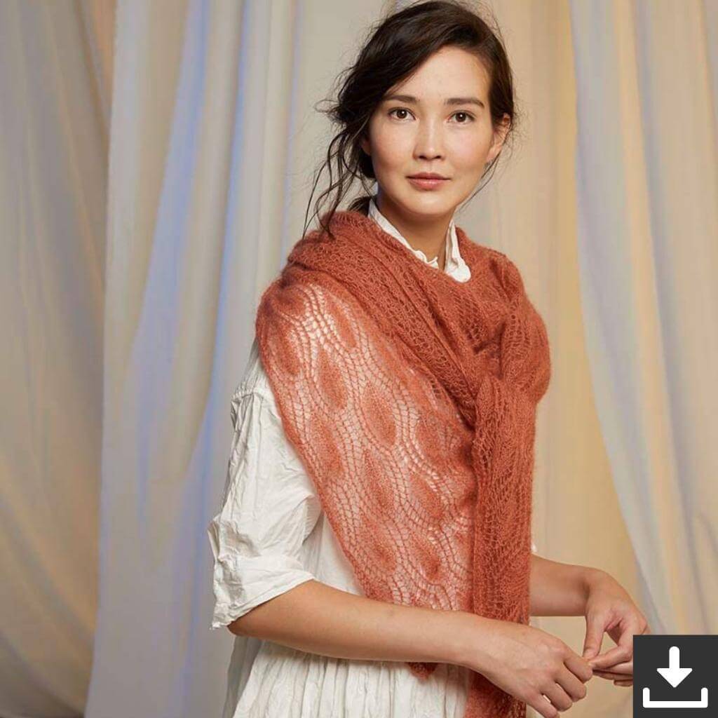 Lang Yarns Pattern Dreieckstuch mit Ajourmuster Strickanleitung - Lang Yarns (PDF) bei bei bei bei Lieblingsgarn